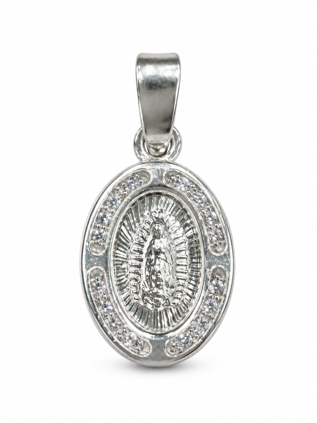 Dije Medalla Virgen de Guadalupe con Borde de Destellos — fotografía principal de ALVORA