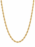 Cadena Trenzada Dorada — blanco