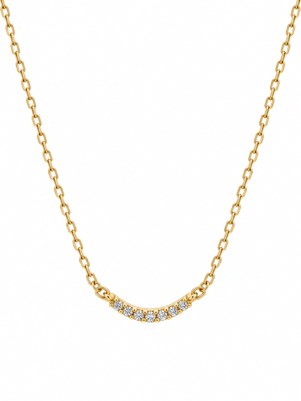 Collar Solitario de Zirconia — blanco