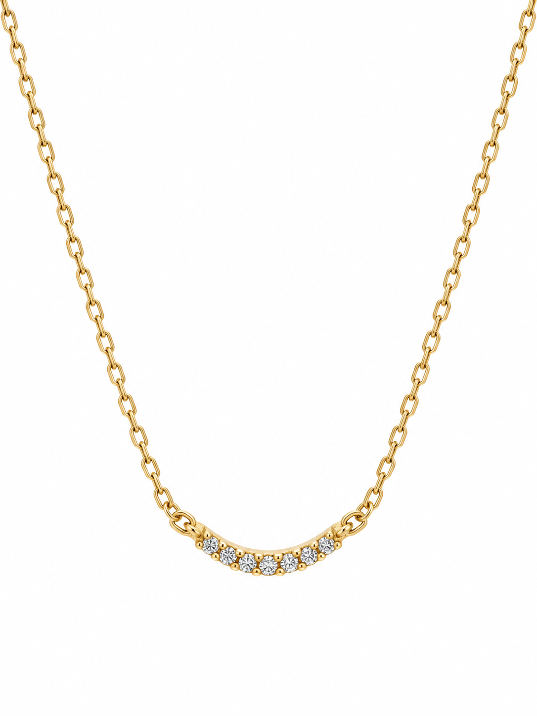Collar Solitario de Zirconia — blanco