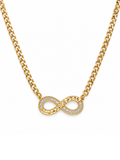Collar Infinito con Zirconias — blanco