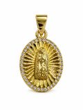 Dije Medalla de la Virgen de Guadalupe con Zirconias — producto