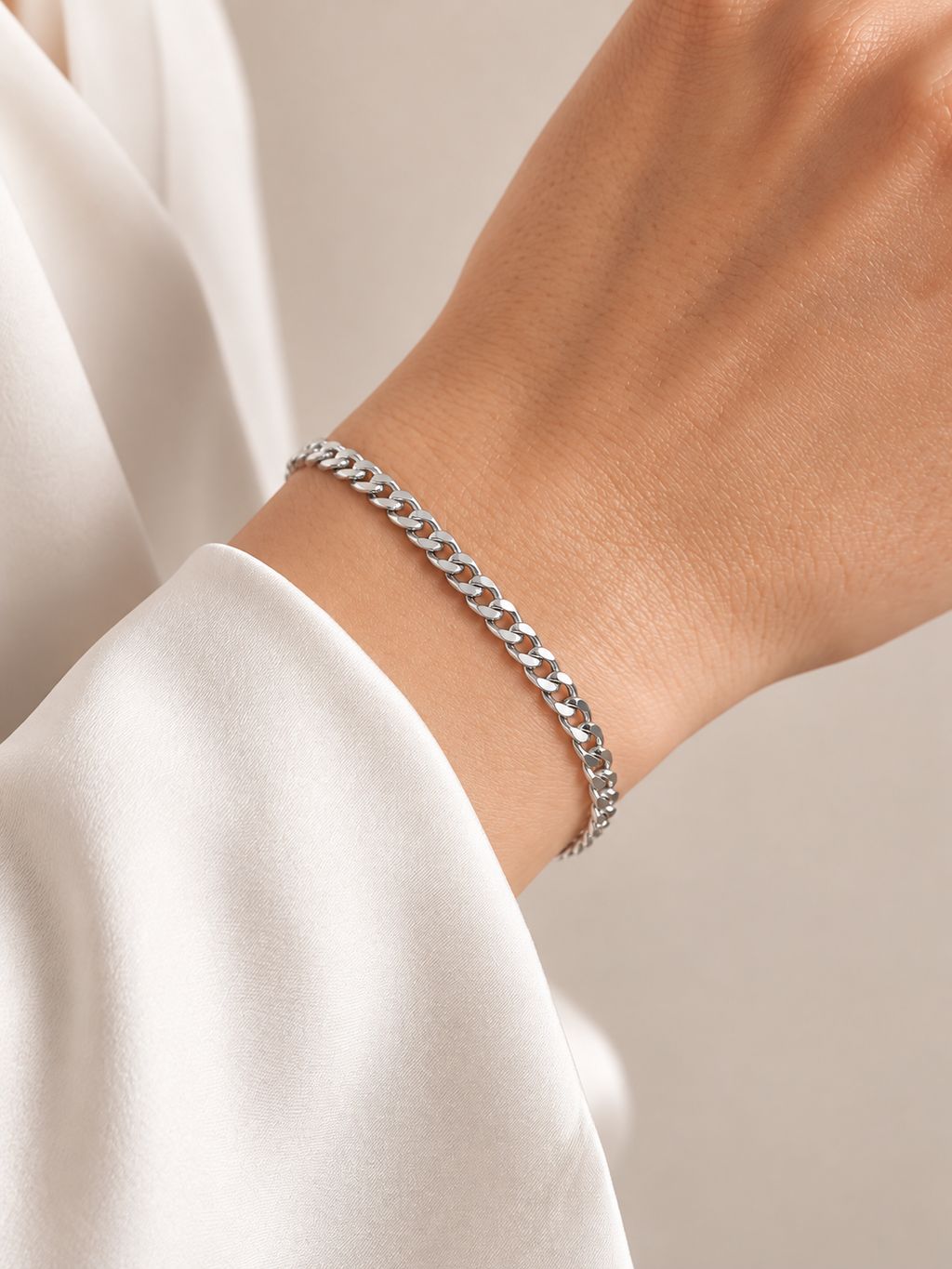 Pulsera Hombre de Plata 21 cm foto 1