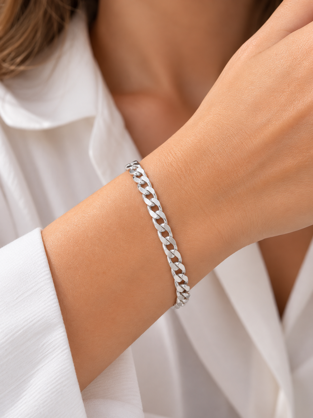 Pulsera Hombre de Plata 20.5 cm foto 1