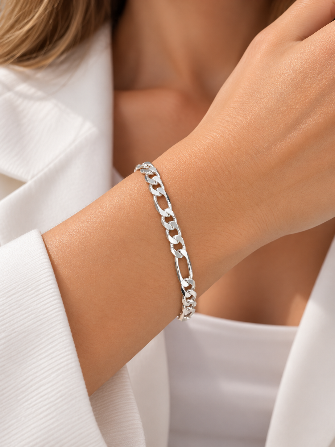 Pulsera Hombre de Plata 21 cm · 8.5 g foto 1